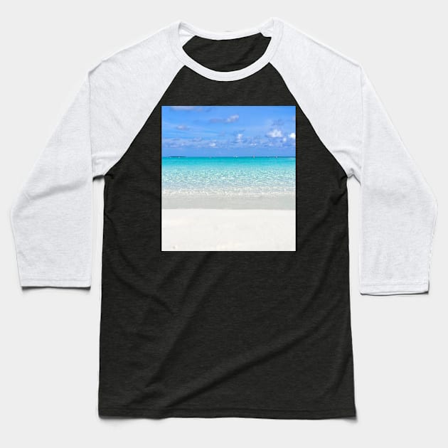 Beautiful Tropical Paradise Baseball T-Shirt by NewburyBoutique